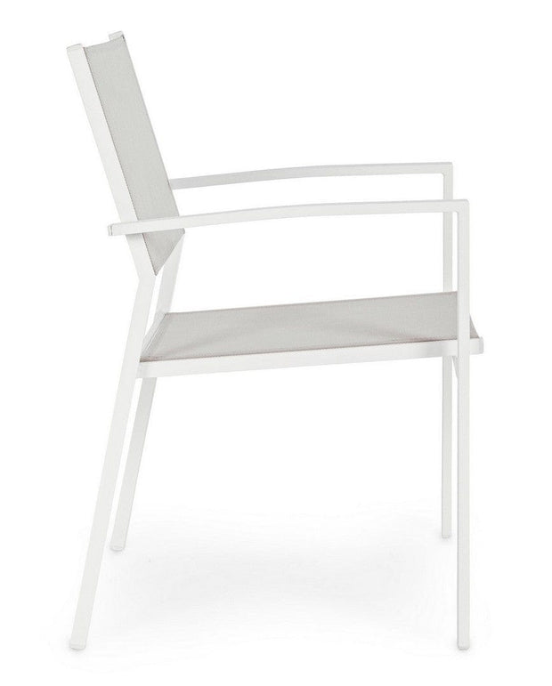Bizzotto Sedia da giardino Hilde Bianco
