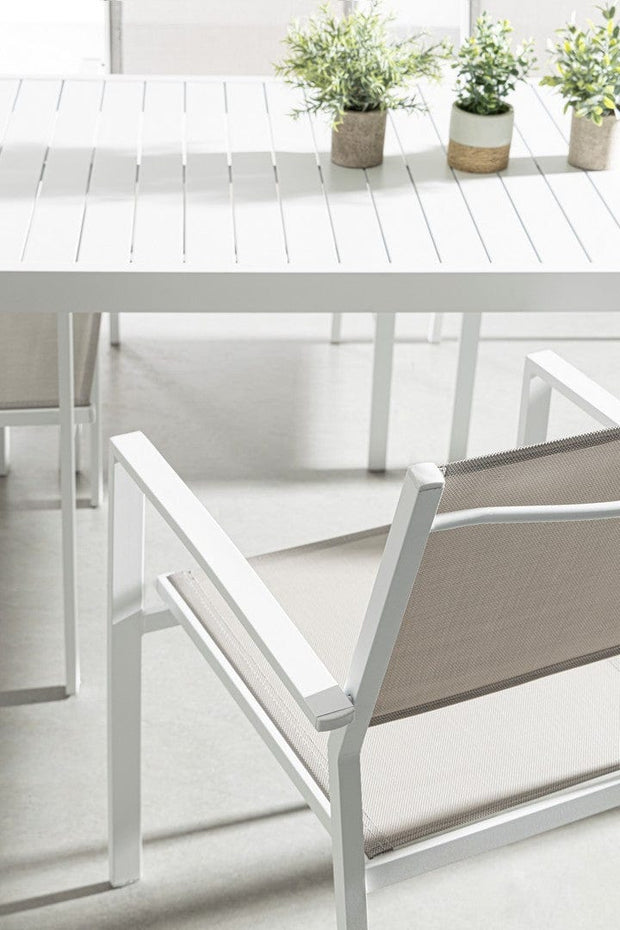 Bizzotto Sedia da giardino Hilde Bianco