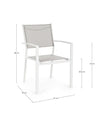 Bizzotto Sedia da giardino Hilde LD30 Bianco