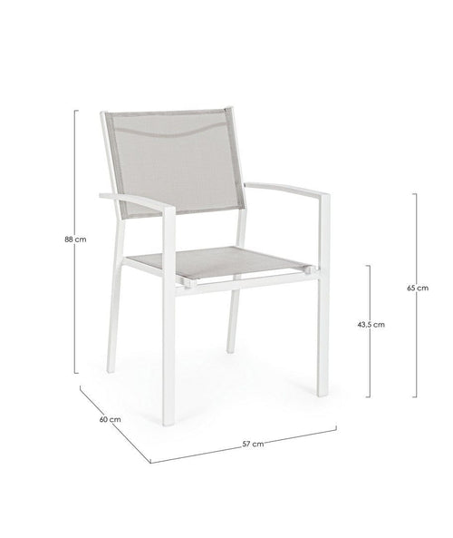 Bizzotto Sedia da giardino Hilde LD30 Bianco