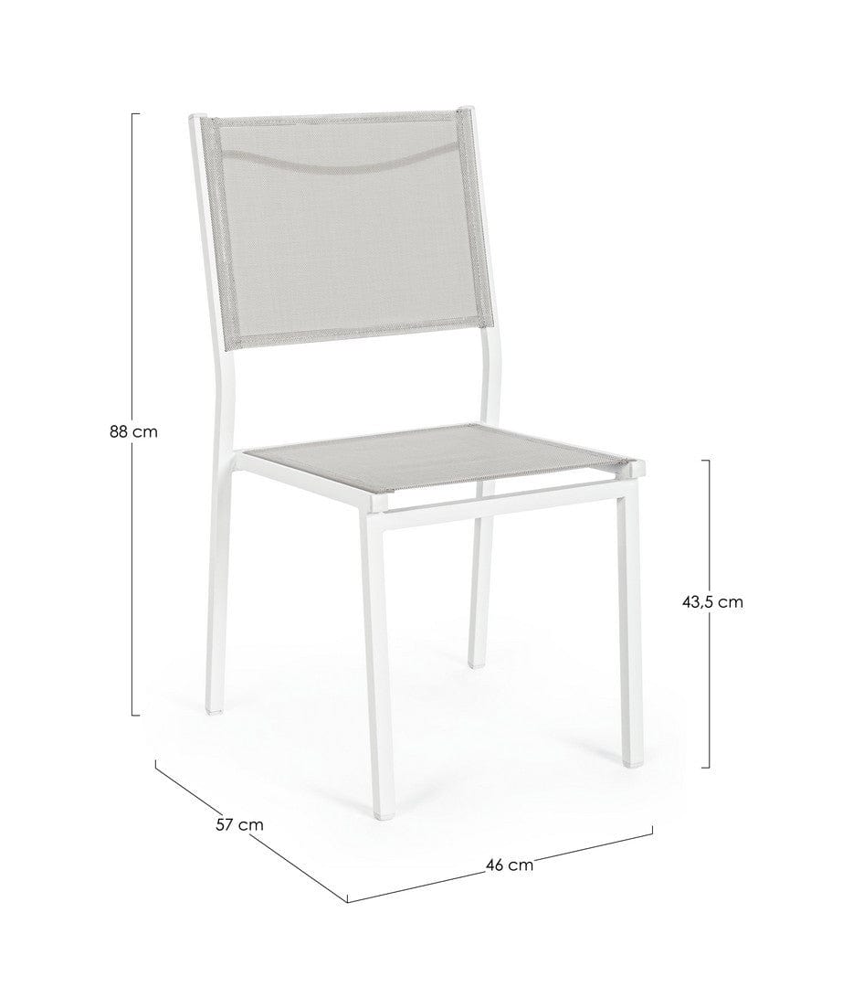 Bizzotto Sedia da giardino Hilde LD30 Bianco