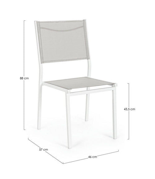 Bizzotto Sedia da giardino Hilde LD30 Bianco
