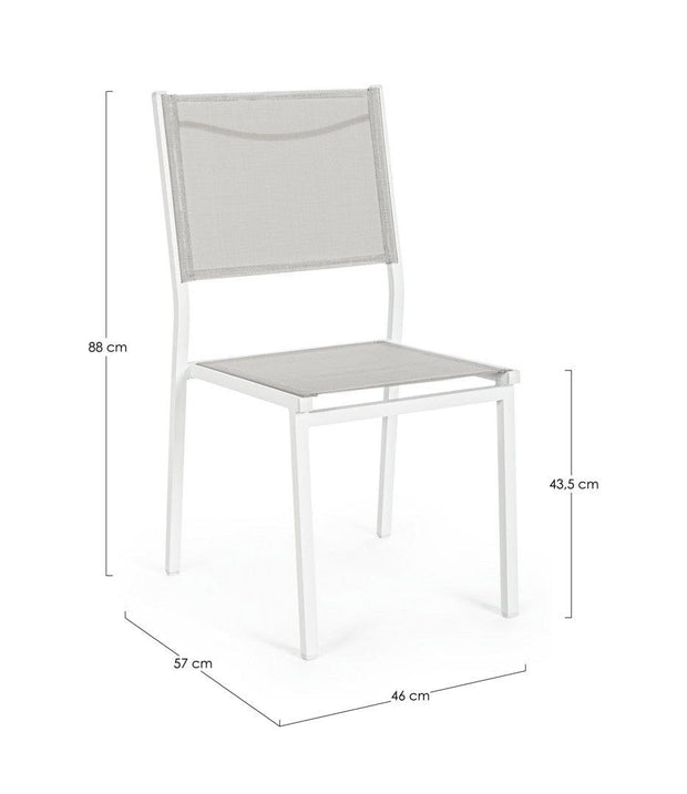 Bizzotto Sedia da giardino Hilde LD30 Bianco