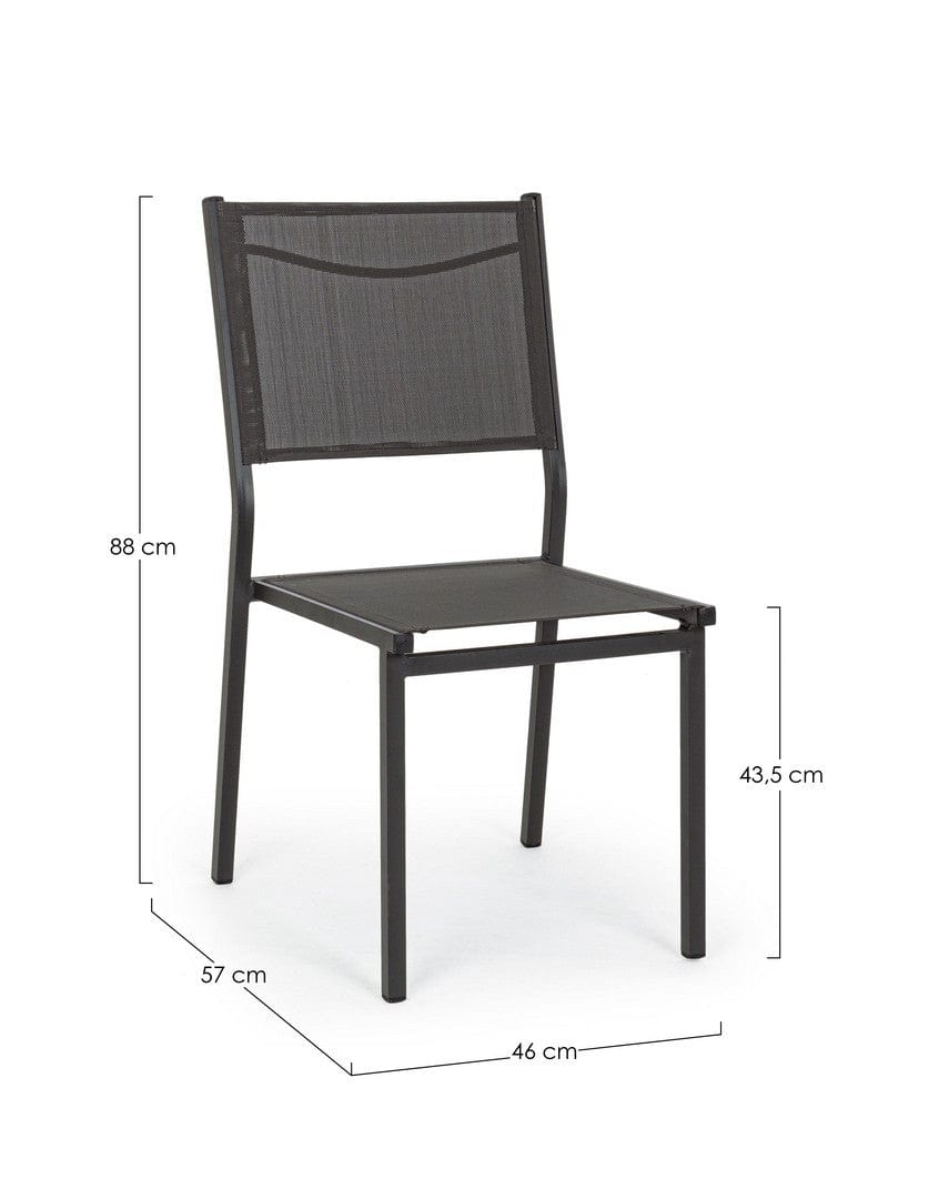 Bizzotto Sedia da giardino Hilde LH32 Antracite