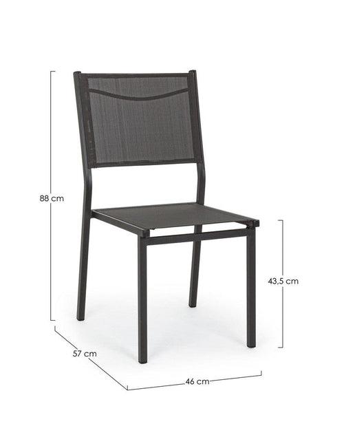 Bizzotto Sedia da giardino Hilde LH32 Antracite