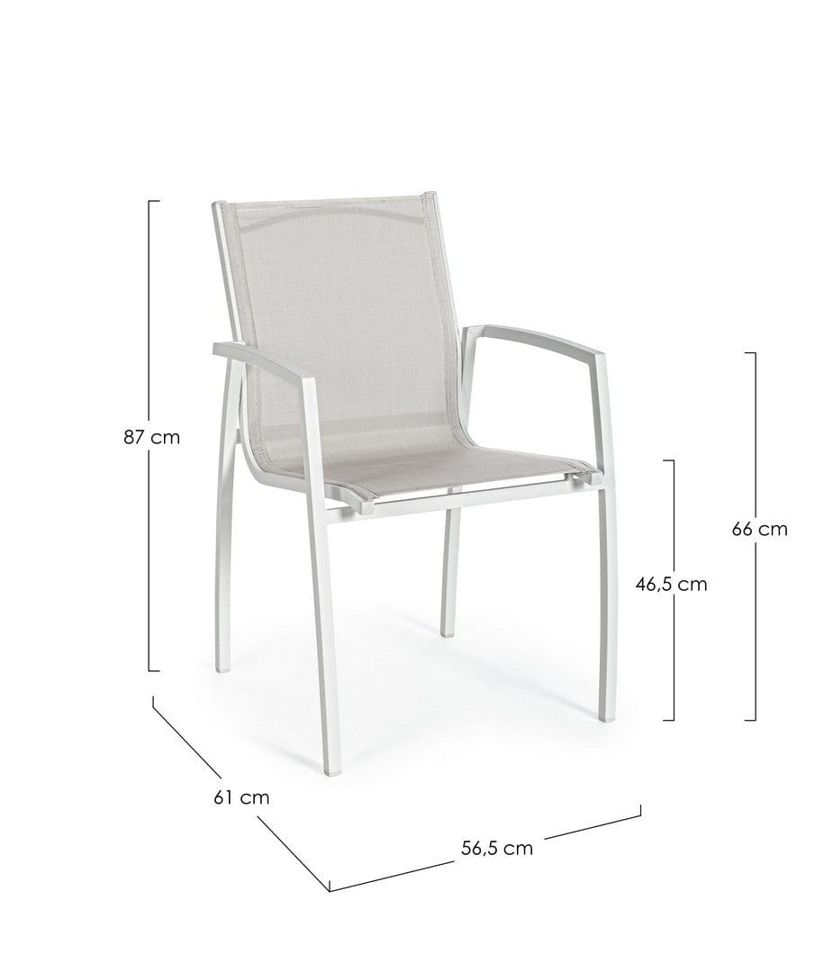 Bizzotto Sedia da giardino Hilla LD30 Bianco