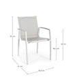 Bizzotto Sedia da giardino Hilla LD30 Bianco