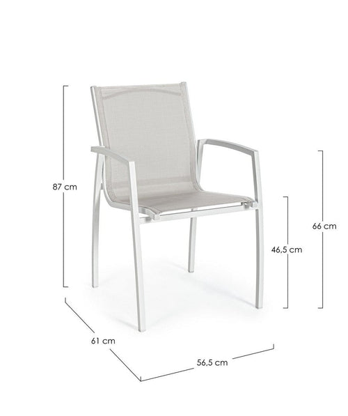 Bizzotto Sedia da giardino Hilla LD30 Bianco