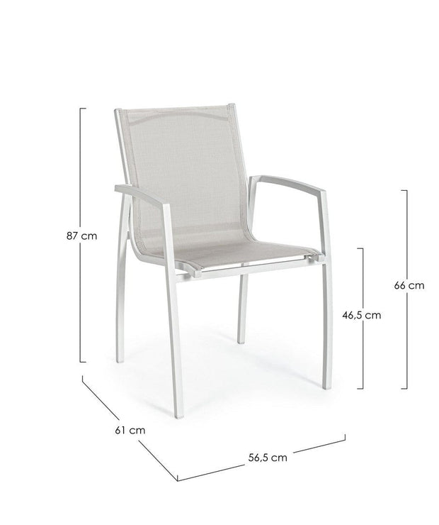 Bizzotto Sedia da giardino Hilla LD30 Bianco