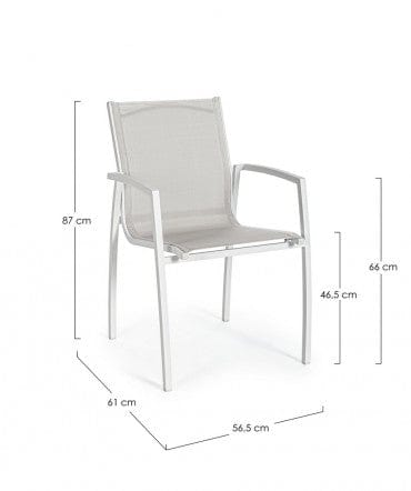 Bizzotto Sedia da giardino Hilla LD30 Bianco