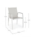 Bizzotto Sedia da giardino Hilla LD30 Bianco