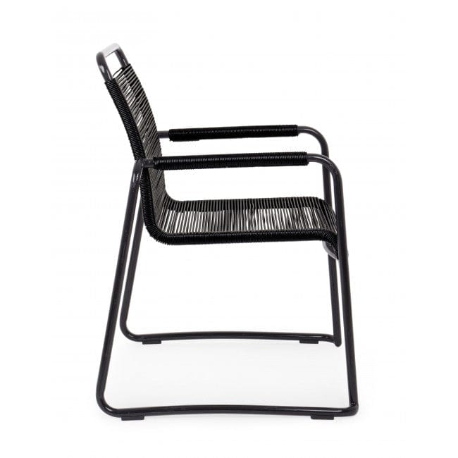 Sedia Da Giardino in PVC Klio Nero (2)