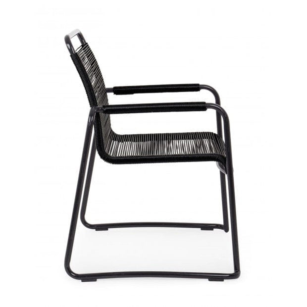 Sedia Da Giardino in PVC Klio Nero (2)