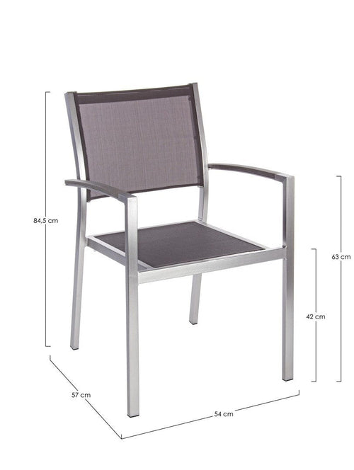 Bizzotto Sedia da giardino Irwin Grigio