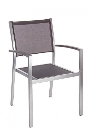 Bizzotto Sedia da giardino Irwin Grigio