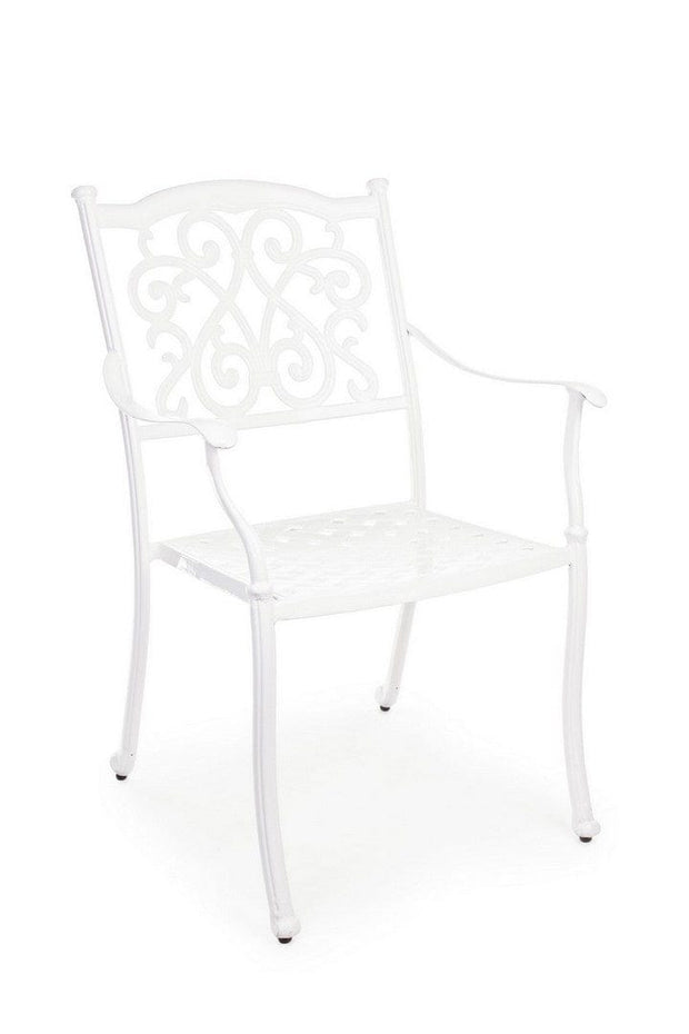 Bizzotto Sedia da giardino Ivrea Bianco