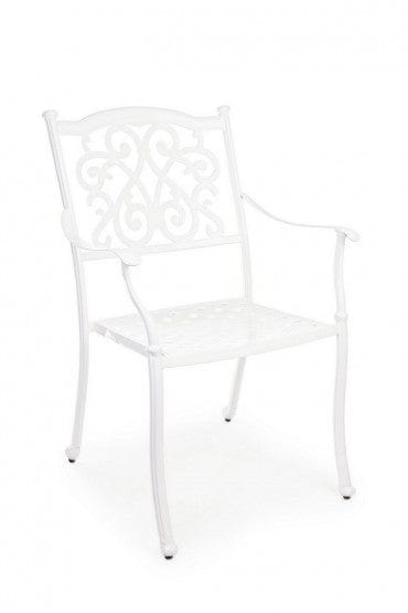 Bizzotto Sedia da giardino Ivrea Bianco