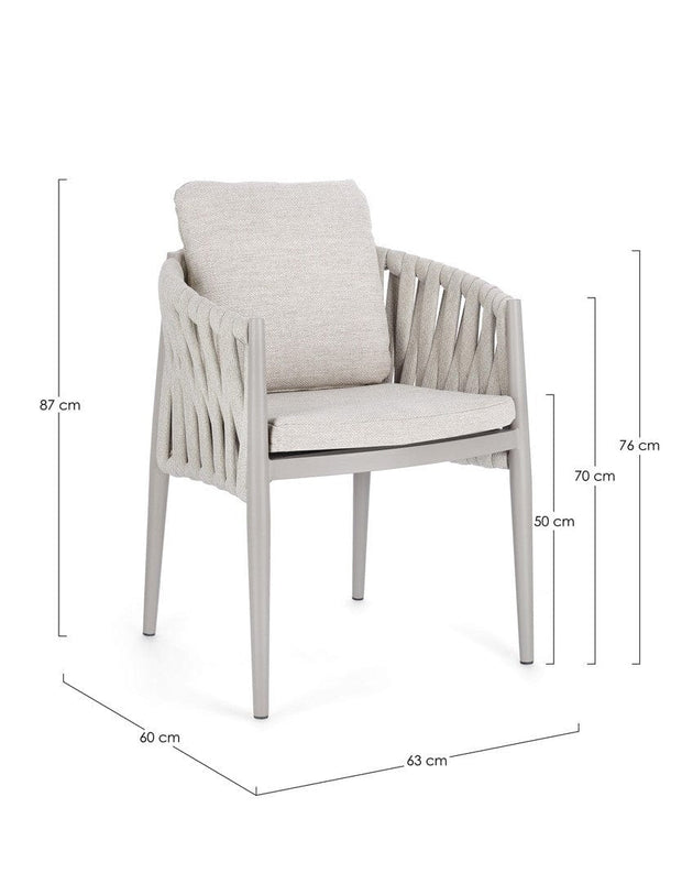 Bizzotto Sedia da giardino Jacinta WG24 Crema
