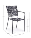 Bizzotto Sedia da giardino Kelsie Antracite