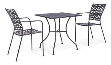 Bizzotto Sedia da giardino Kelsie Antracite