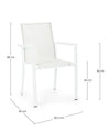 Bizzotto Sedia da giardino Konnor CX21 Bianco