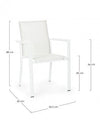 Bizzotto Sedia da giardino Konnor CX21 Bianco