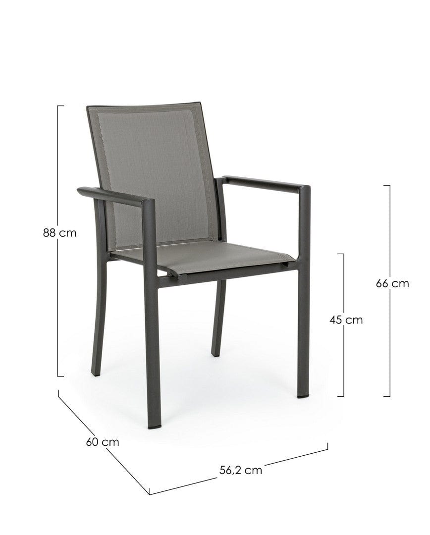 Bizzotto Sedia da giardino Konnor CX23 Antracite