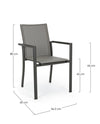 Bizzotto Sedia da giardino Konnor CX23 Antracite