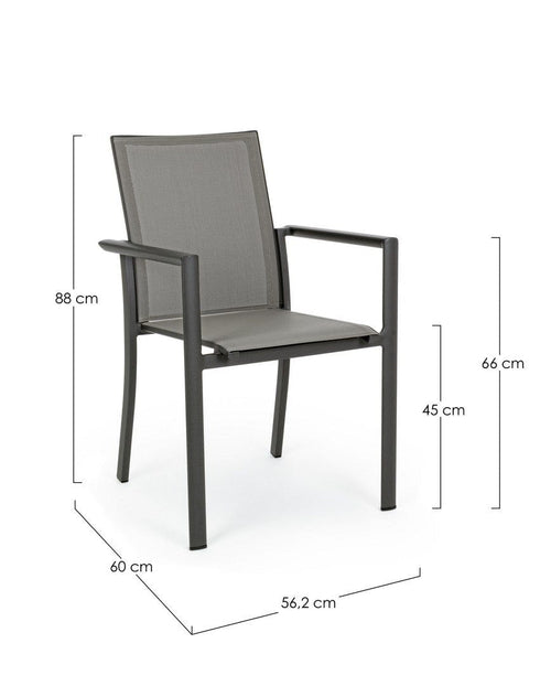 Bizzotto Sedia da giardino Konnor CX23 Antracite
