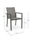 Bizzotto Sedia da giardino Konnor CX23 Antracite