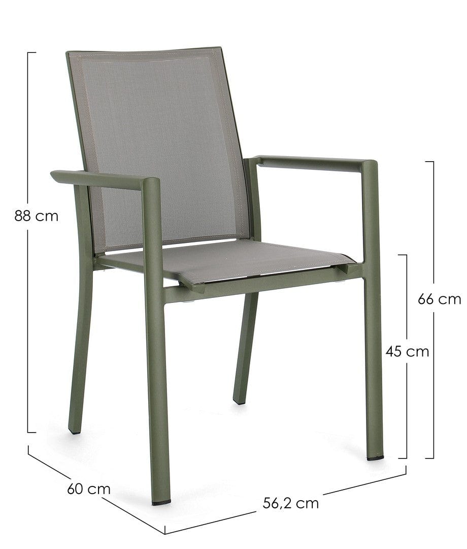 Bizzotto Sedia da giardino Konnor Verde