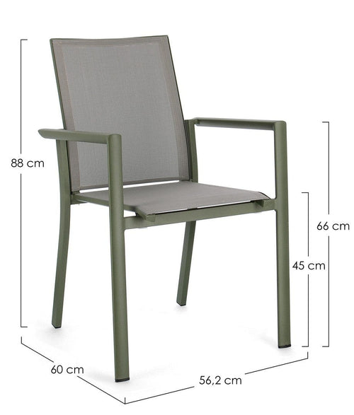 Bizzotto Sedia da giardino Konnor Verde