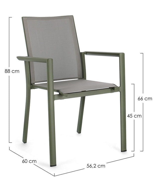Bizzotto Sedia da giardino Konnor Verde
