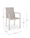Bizzotto Sedia da giardino Konnor W-Arm Cappuccino