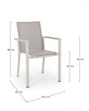 Bizzotto Sedia da giardino Konnor W-Arm Cappuccino