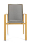 Bizzotto Sedia da giardino Konnor W-Arm Giallo