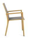 Bizzotto Sedia da giardino Konnor W-Arm Giallo