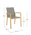 Bizzotto Sedia da giardino Konnor W-Arm Giallo