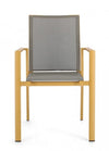 Bizzotto Sedia da giardino Konnor W-Arm Giallo