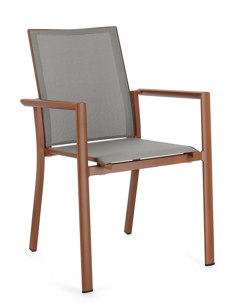 Bizzotto Sedia da giardino Konnor W-Arm Ruggine