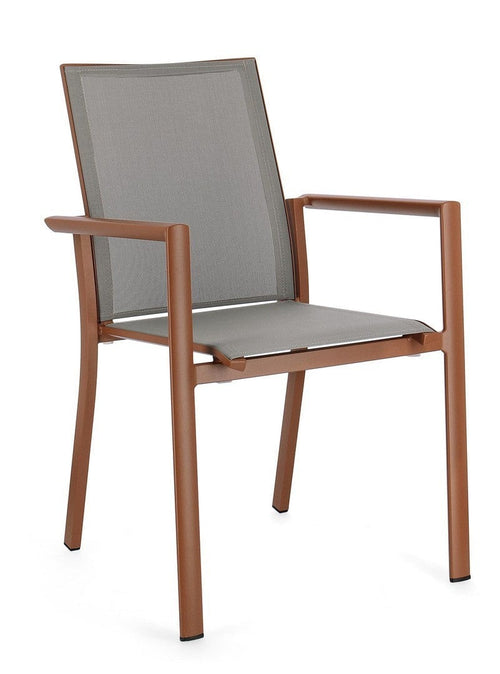 Bizzotto Sedia da giardino Konnor W-Arm Ruggine