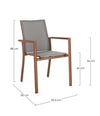 Bizzotto Sedia da giardino Konnor W-Arm Ruggine