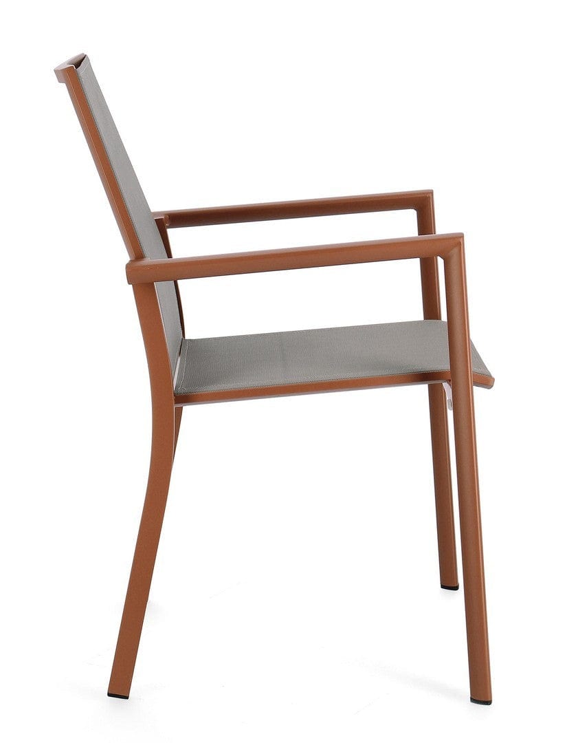 Bizzotto Sedia da giardino Konnor W-Arm Ruggine