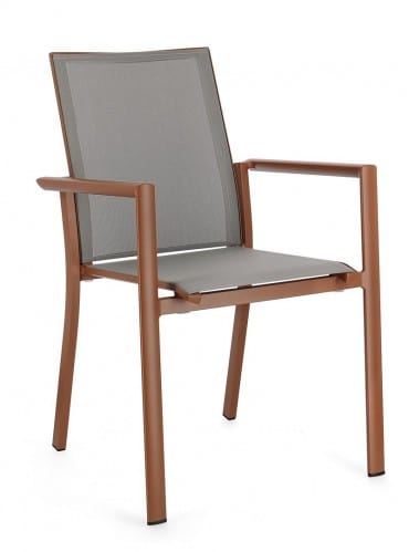 Bizzotto Sedia da giardino Konnor W-Arm Ruggine