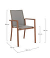 Bizzotto Sedia da giardino Konnor W-Arm Ruggine
