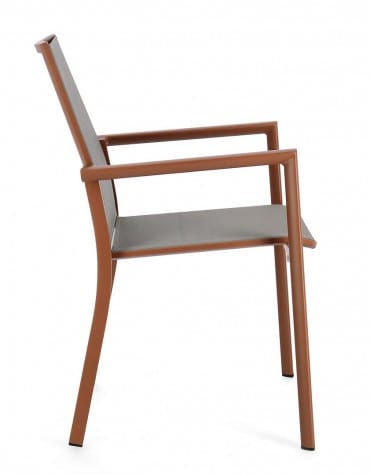 Bizzotto Sedia da giardino Konnor W-Arm Ruggine