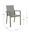 Bizzotto Sedia da giardino Konnor W-Arm Verde
