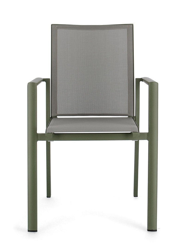 Bizzotto Sedia da giardino Konnor W-Arm Verde