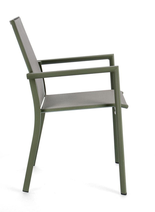 Bizzotto Sedia da giardino Konnor W-Arm Verde