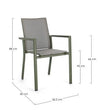 Bizzotto Sedia da giardino Konnor W-Arm Verde